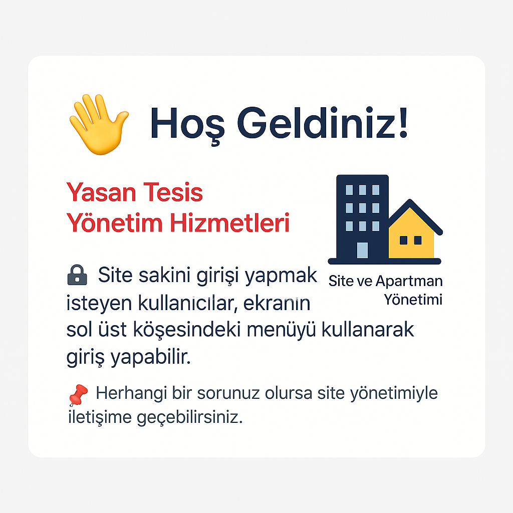 Web sitemiz Yenilendi! Bakım çalışmaları devam etmektedir Site sakini girişi için menüde sağdaki bağlantıya tıklayın.
